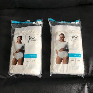 Just My Size Cotton Briefs White (Two 3-packs)